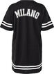 Short T-shirt dress with sporty details, Black, Packshot image number 1
