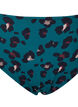 Bikini bottoms with a high waist, Teal Leopard, Packshot image number 2