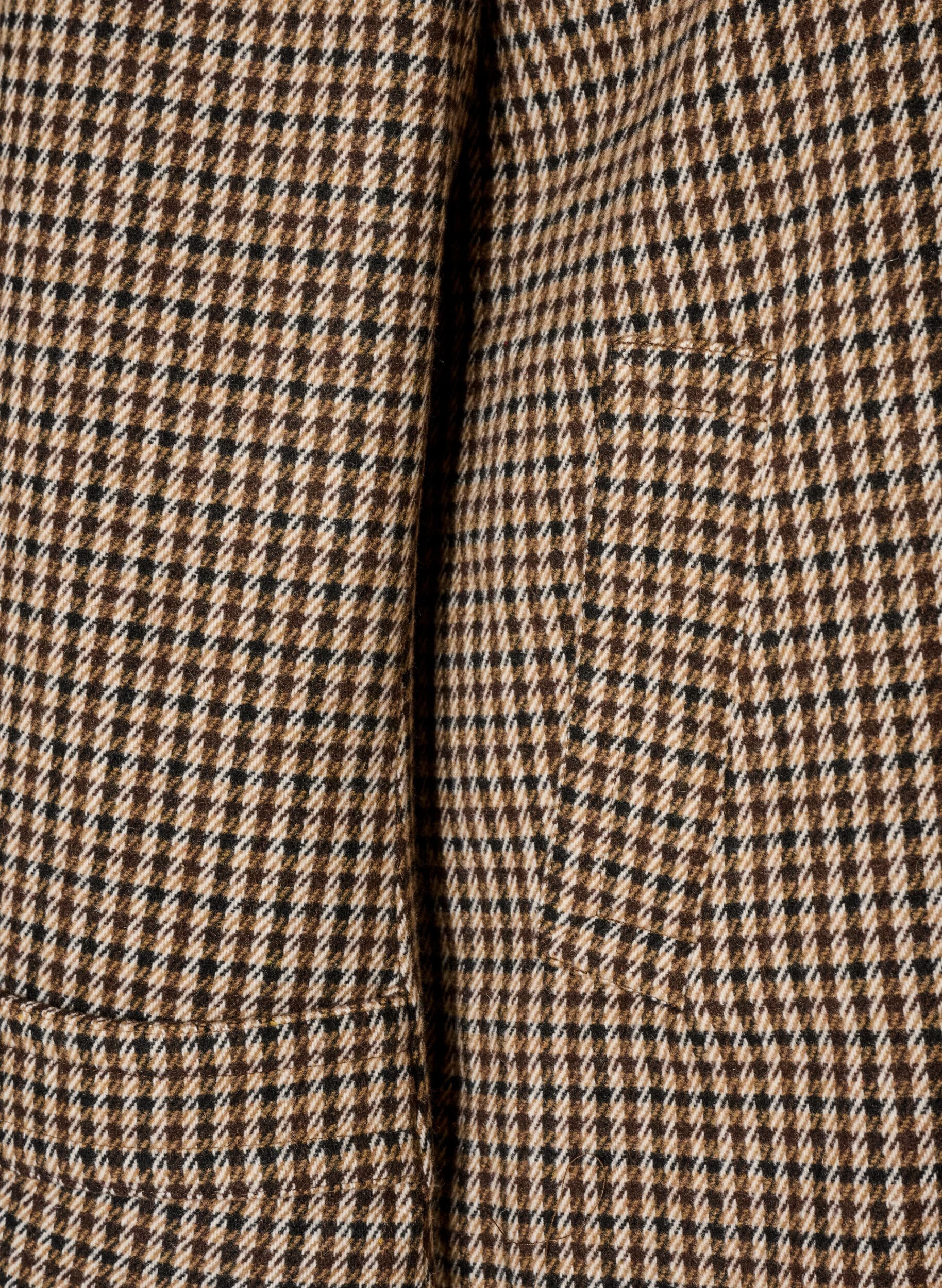 ZizzifashionChecked coat with corduroy collar, Brown, Packshot image number 3