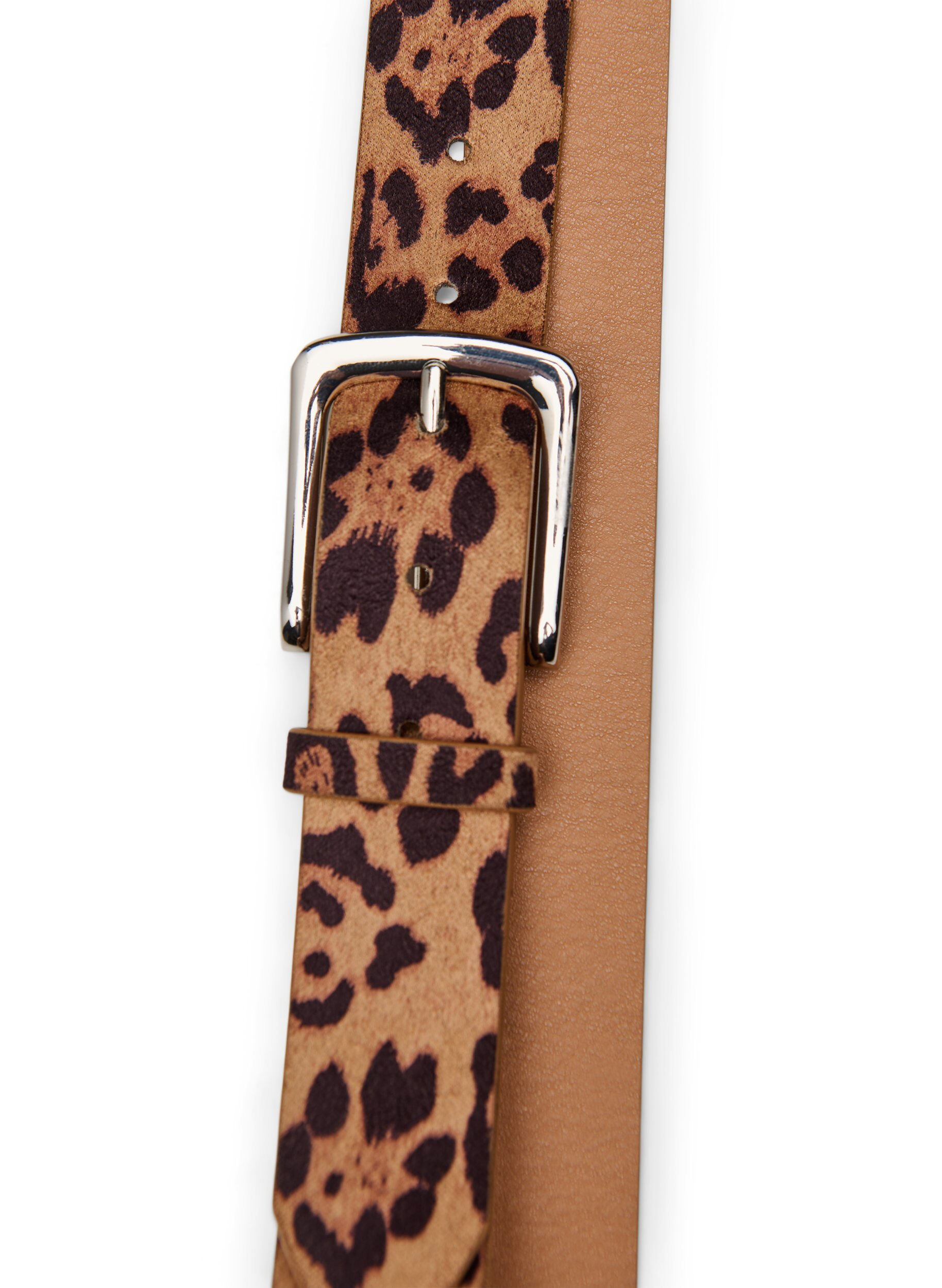 Zizzifashion Belt with leopard print, Brown, Packshot image number 1