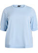 FLASH - Fine-knit blouse with short sleeves, Light Blue, Packshot image number 0
