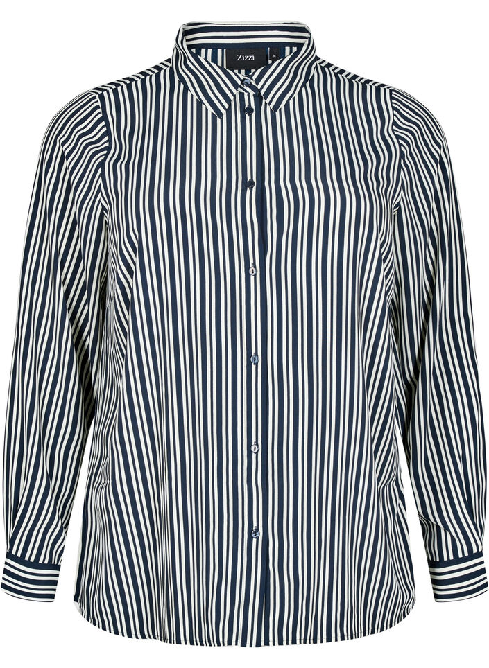Striped shirt, Blue, Packshot image number 0