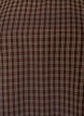 Checked top with asymmetric lace trim, Brown, Packshot image number 2