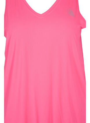 Sports top with V-neck, Neon pink, Packshot image number 2