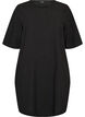Cotton dress with short sleeves and pockets, Black, Packshot image number 0