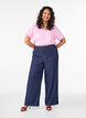 T-shirt with button detail, Pink, Model image number 1