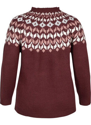 Patterned knitted sweater in a wool mix, Port Royal Comb, Packshot image number 1