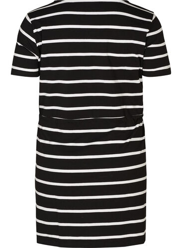 Short dress, Black w. white stripes , Packshot image number 1
