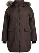 Waterproof hooded parka, Brown, Packshot image number 0