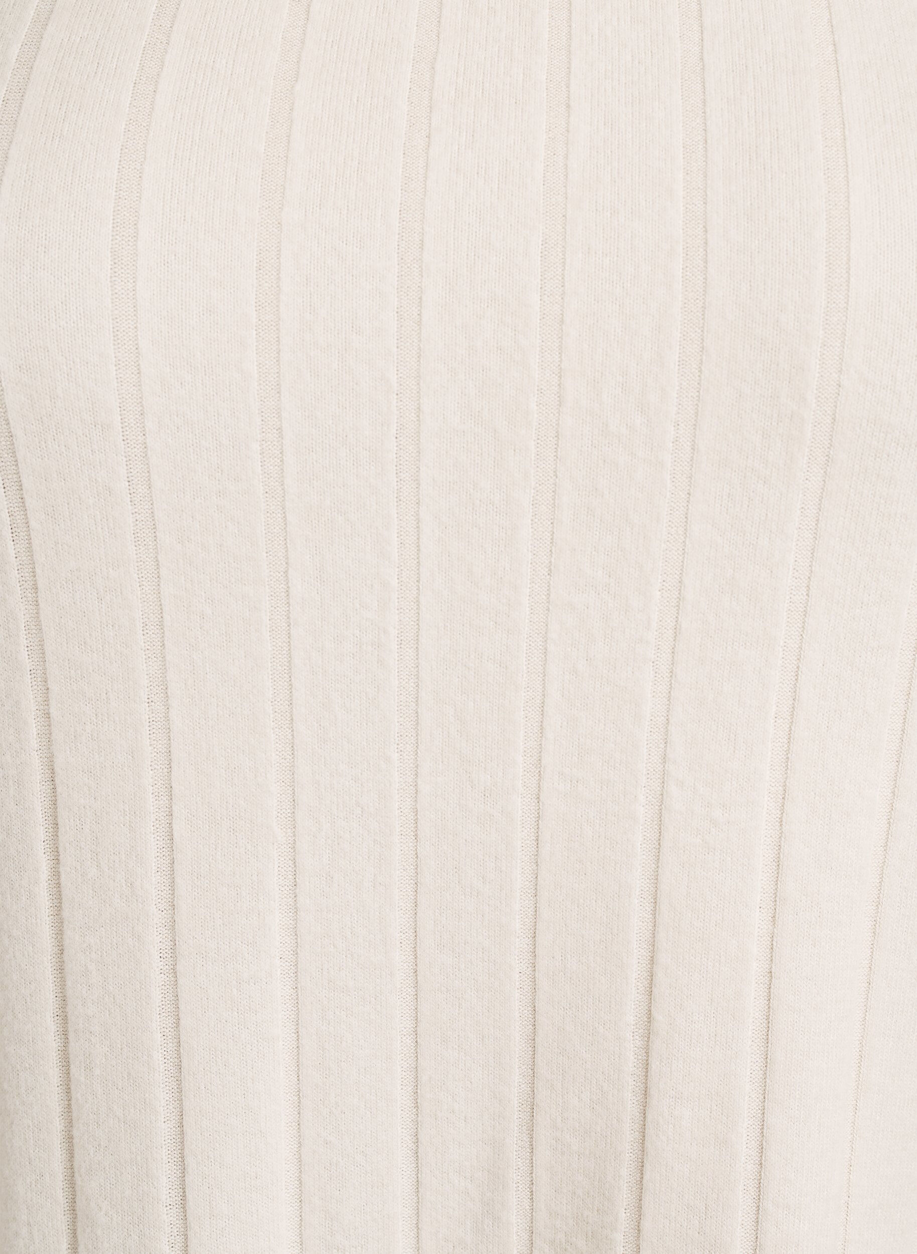 Zizzifashion Jersey blouse with a square neck and ribbed texture, Beige, Packshot image number 2