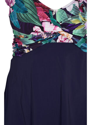 Swim dress with floral top, Night Sky, Packshot image number 2
