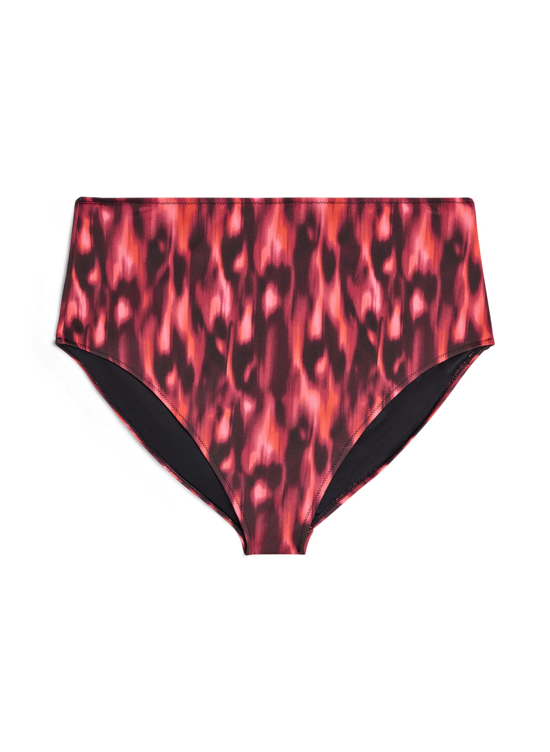 Bikini briefs with print and high waist