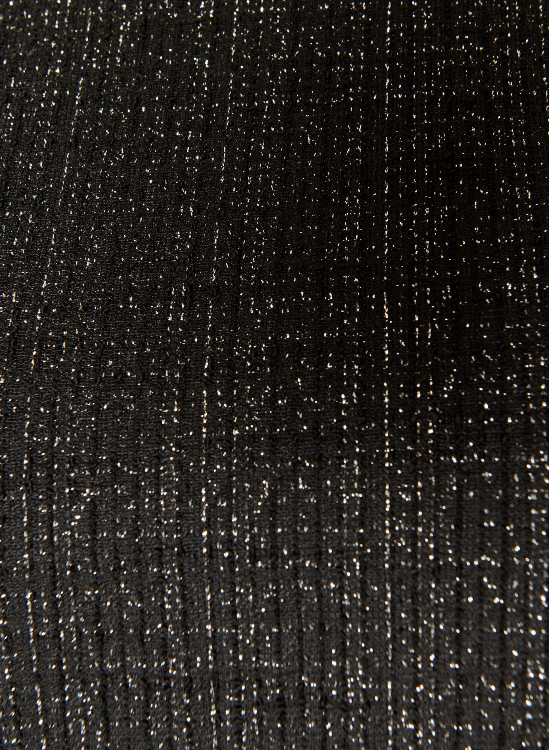 ZizzifashionShort dress with a boucl&eacute; texture and glitter threads, Black, Packshot image number 2