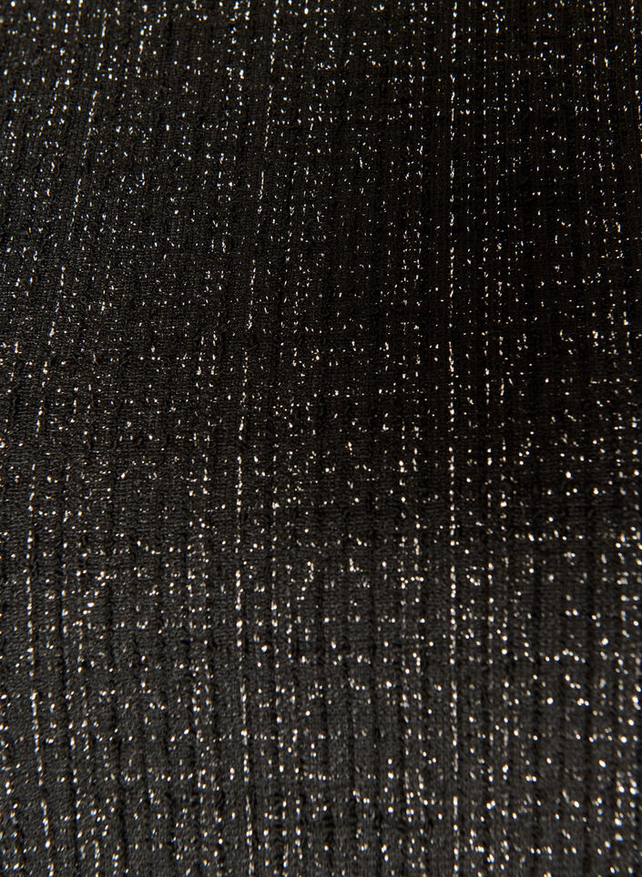 Short dress with a boucl&eacute; texture and glitter threads, Black, Packshot image number 2