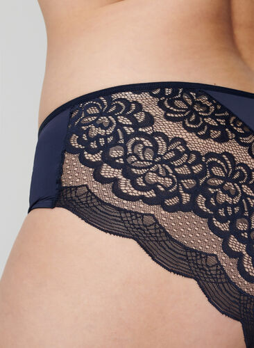 2-pack briefs with lace, Navy Blazer/Black, Model image number 1