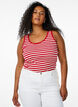 Striped tank top with a rib structure, Red, Model image number 0
