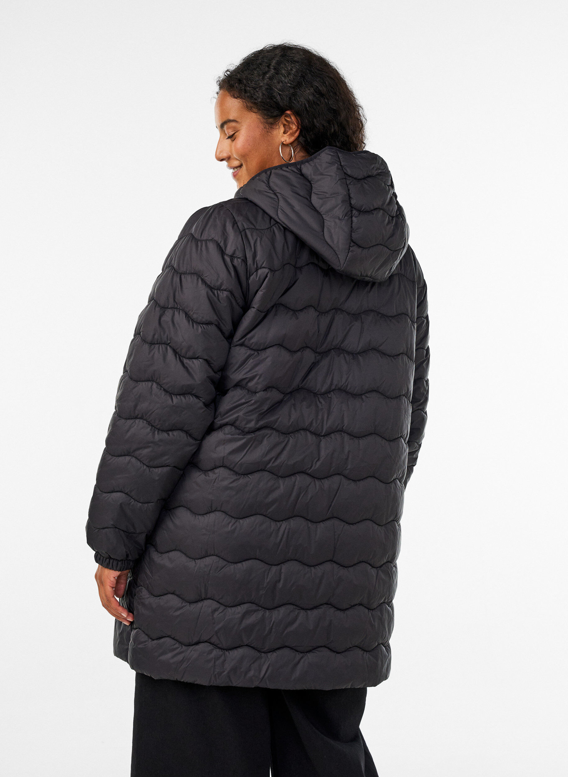 ZizzifashionQuilted jacket, Black, Model image number 2