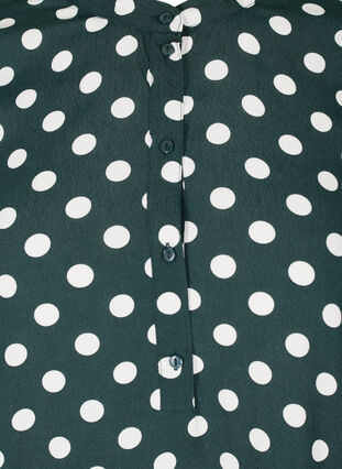 Viscose A-line tunic with slits, Scarab w. White Dots, Packshot image number 2