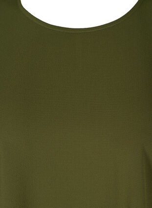 Blouse with short sleeves and a round neckline, Ivy Green, Packshot image number 2