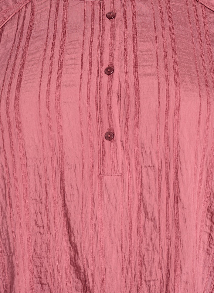 Blouse with tone-on-tone texture and buttons, Rose, Packshot image number 2