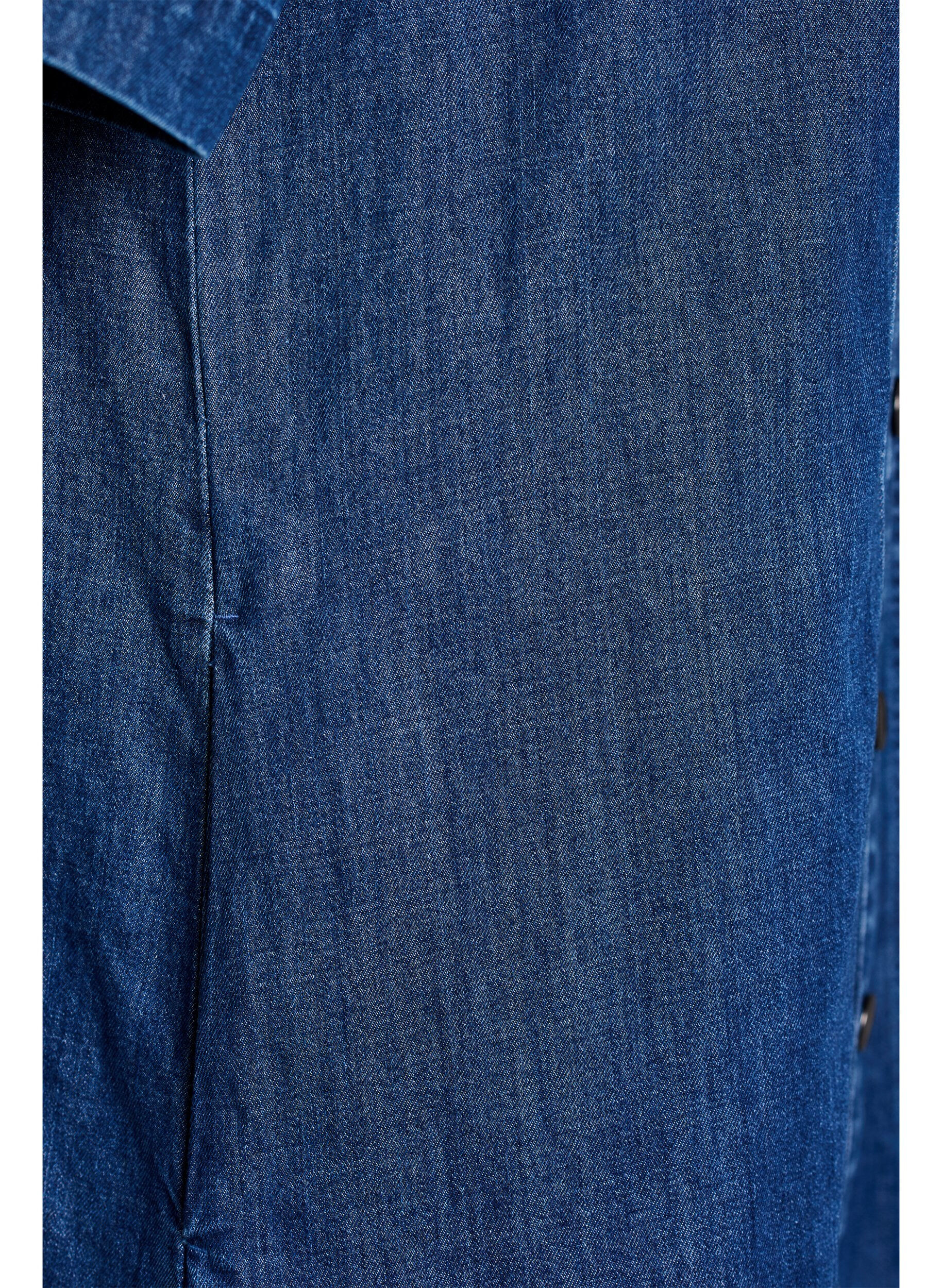 Zizzifashion Midi-length denim shirt dress, Blue, Packshot image number 3