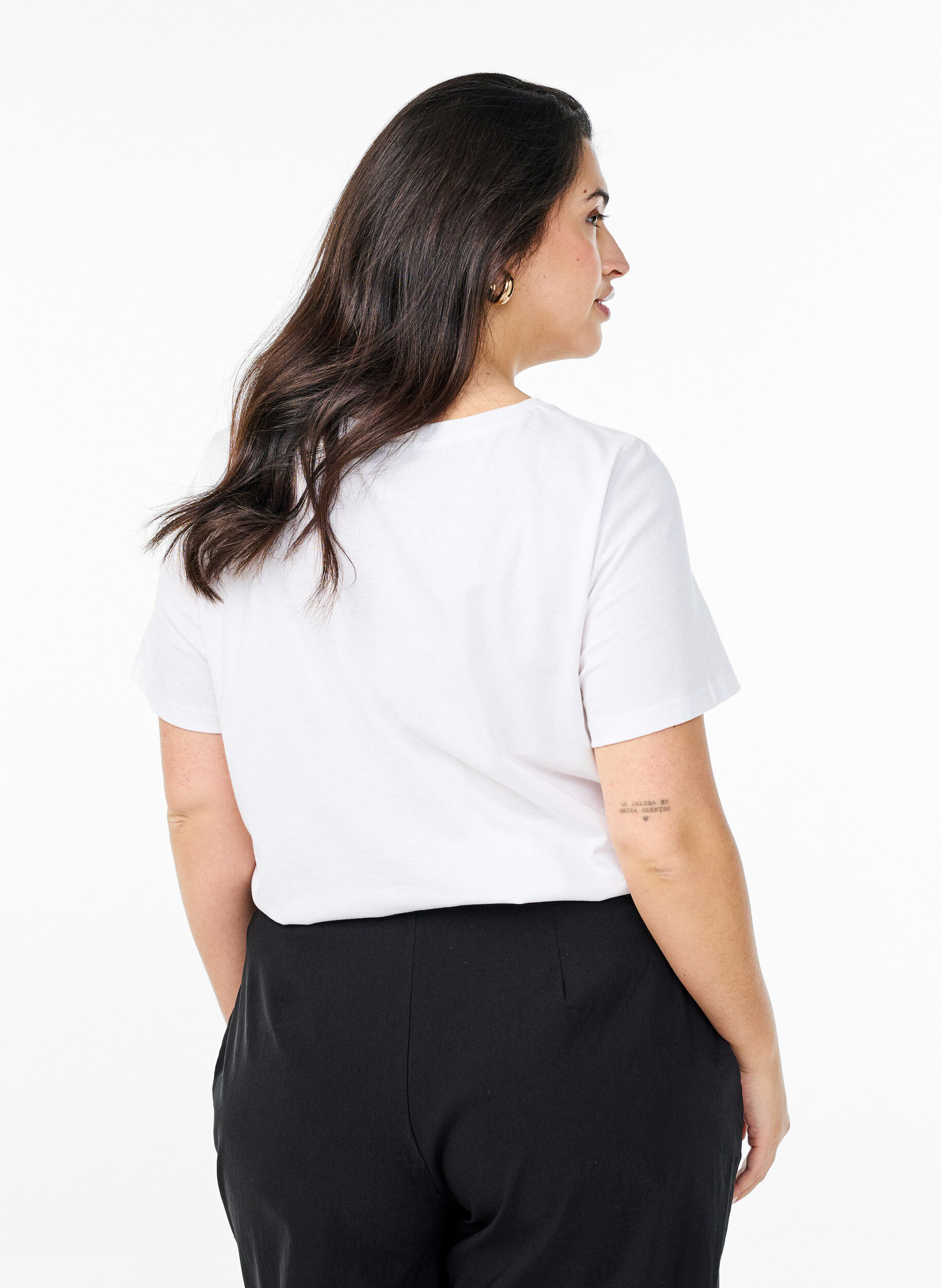 Zizzifashion T-shirt with leopard print, Bright White w. Leo, Model image number 1