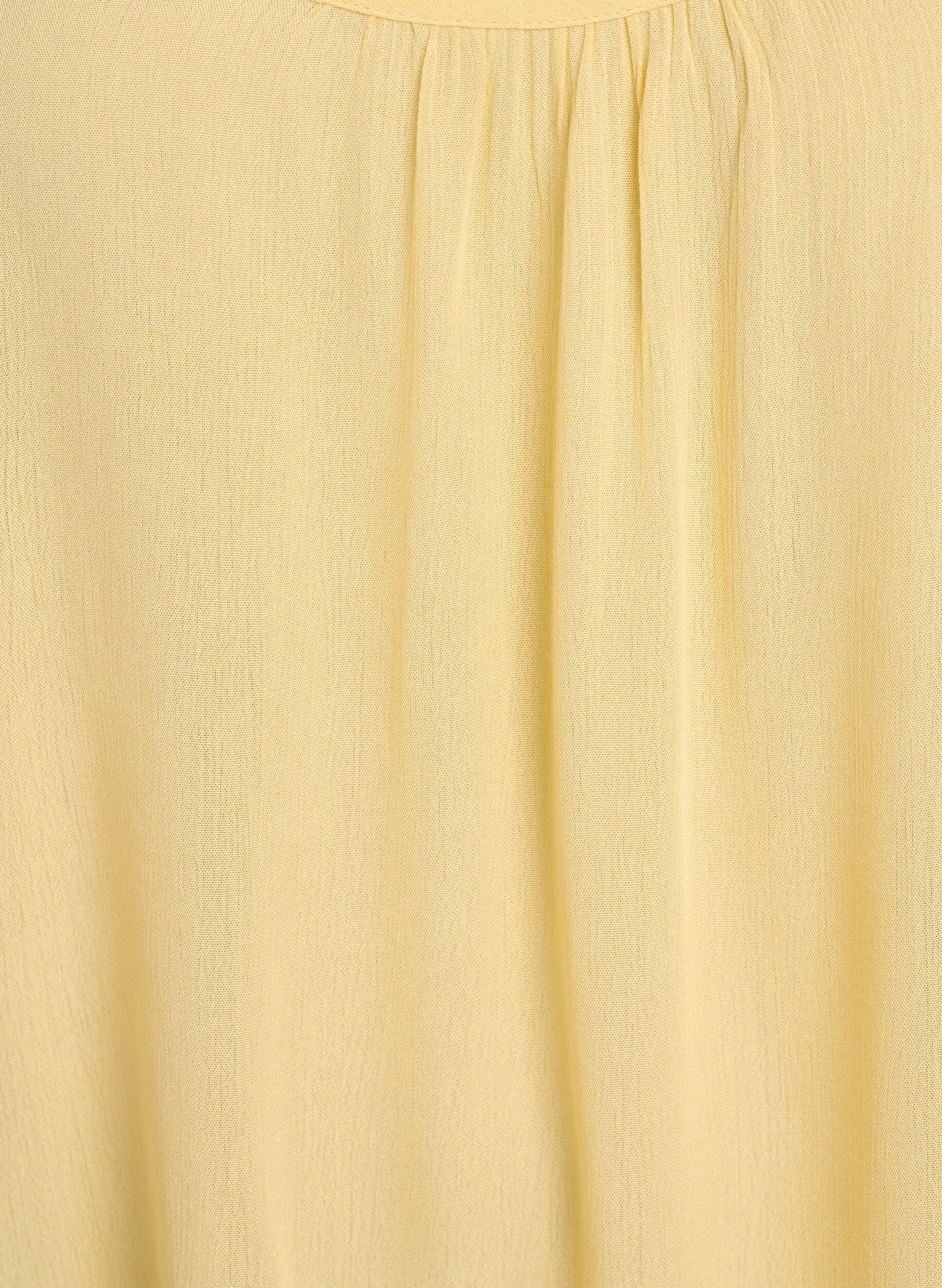 Zizzifashion Strap top in viscose, Yellow, Packshot image number 2