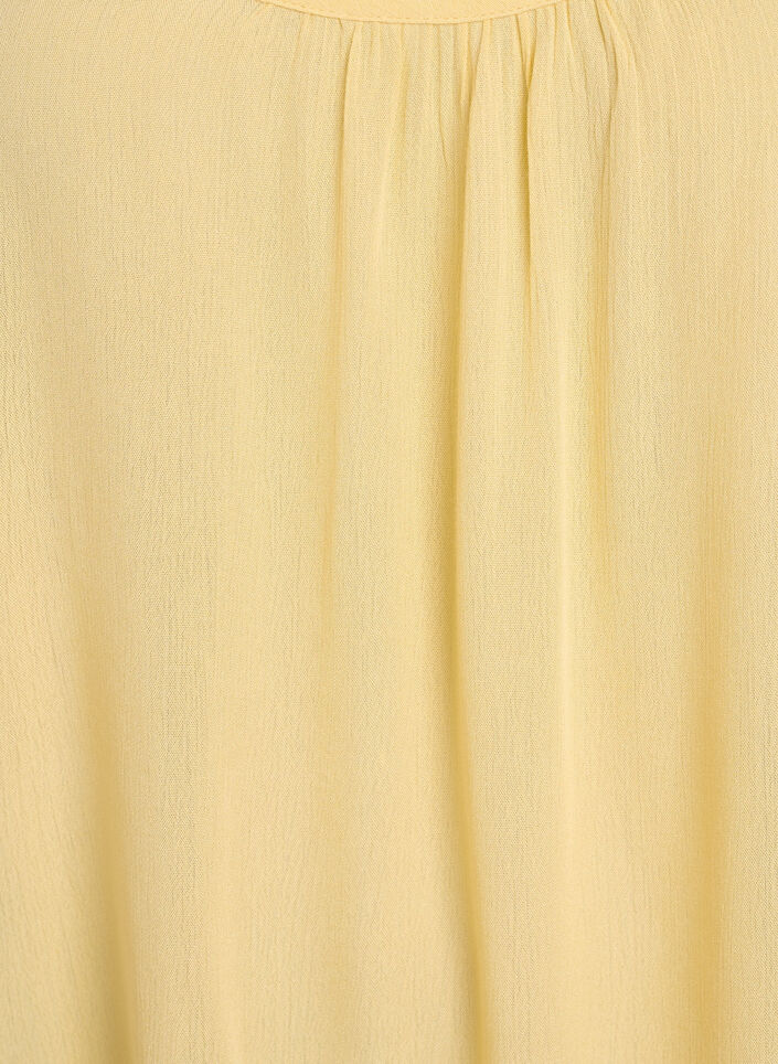 Strap top in viscose, Yellow, Packshot image number 2