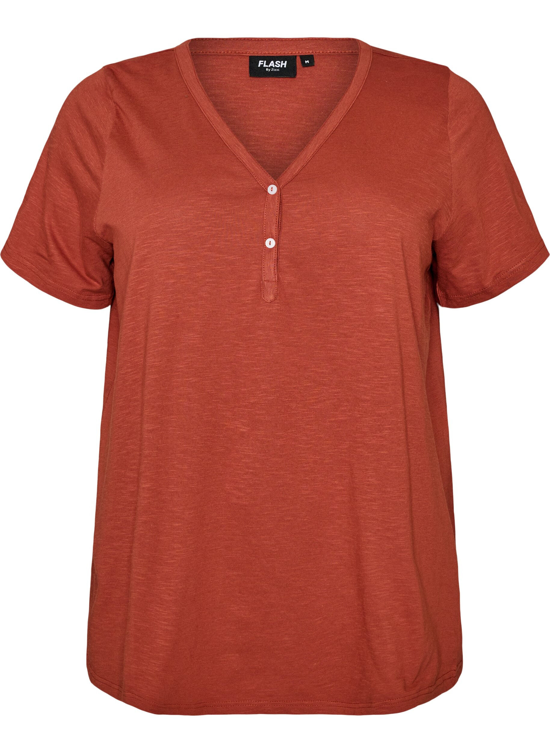 FLASH - T-shirt with button detail