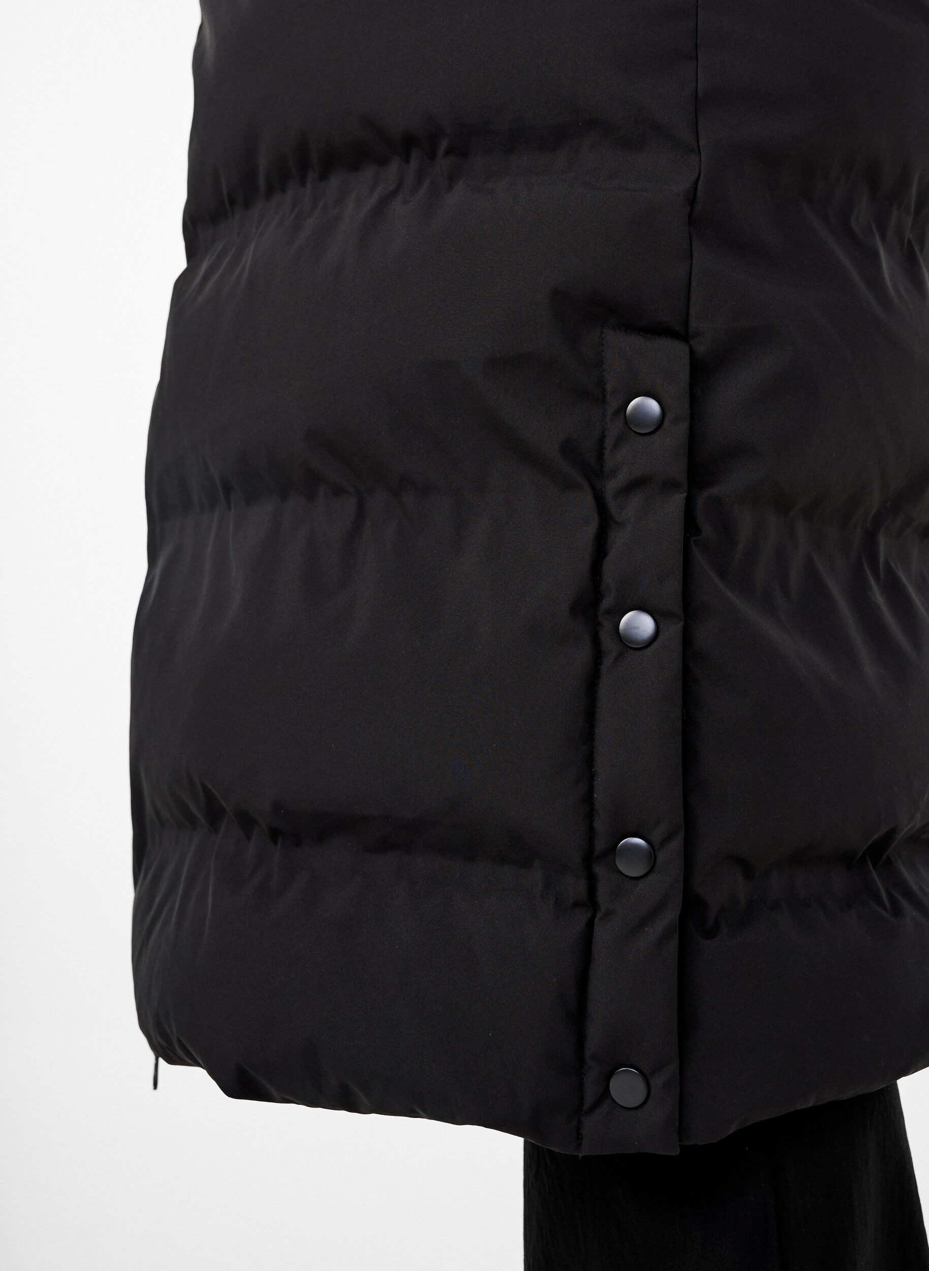 ZizzifashionLong puffer winter coat with hood, Black, Model image number 3