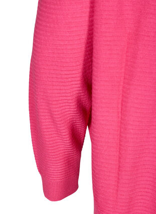 Knitted blouse with round neckline, Hot Pink, Packshot image number 3
