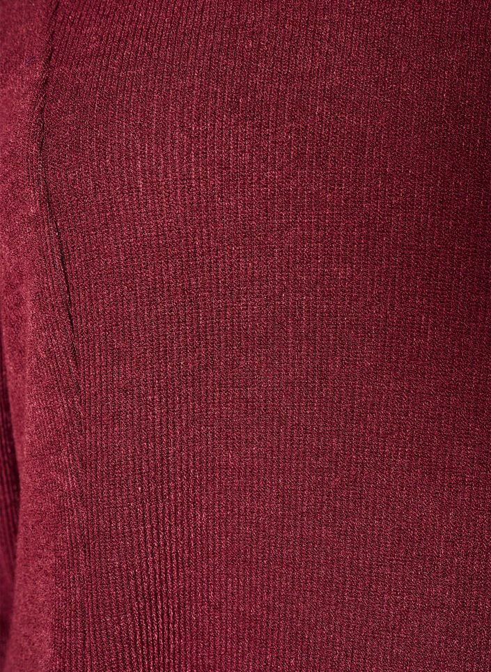 Jersey blouse with a ribbed texture and an A-line fit, Red, Packshot image number 2