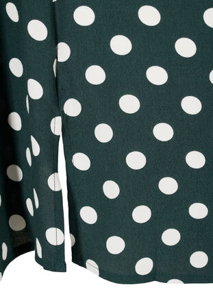 Viscose A-line tunic with slits, Scarab w. White Dots, Packshot image number 3