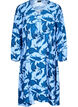 Long-sleeved dress with paisley print and tie belt, Blue, Packshot image number 0