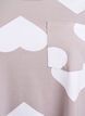 Long night t-shirt in a modal blend with hearts, Grey, Packshot image number 2