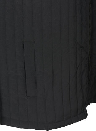 Short high neck vest with pockets, Black, Packshot image number 3