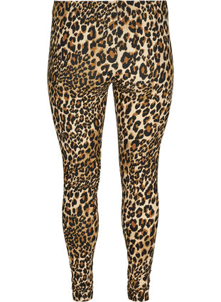 Viscose leggings with leopard print, LEO AOP, Packshot image number 1