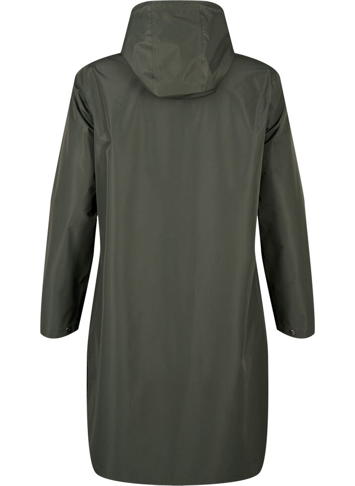 Rain jacket with pockets and hood, Green, Packshot image number 1