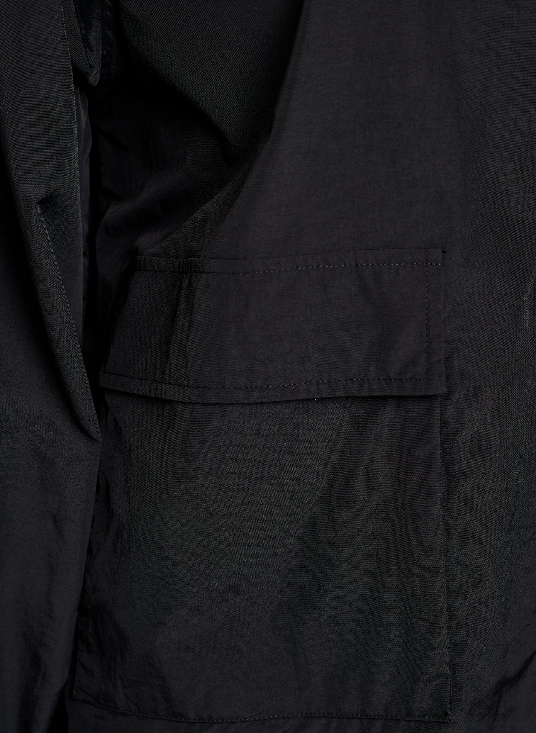 Zizzifashion Lightweight hooded jacket with pockets, Black, Packshot image number 3