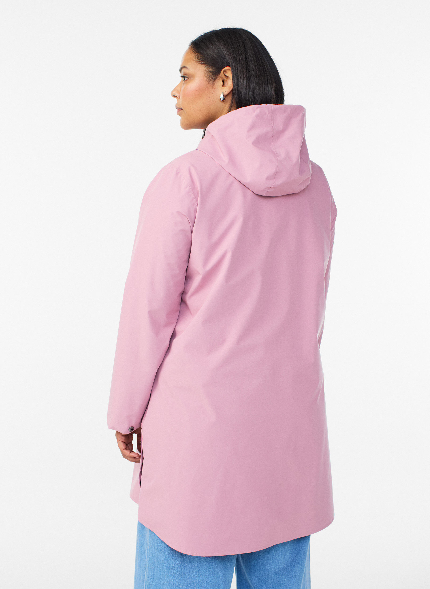 Zizzifashion Rain jacket with pockets and a hood, Rose, Model image number 2