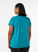 Solid-coloured training T-shirt, Petrol, Model image number 2