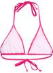 Solid color triangle bikini top, Pink, Packshot image number 1