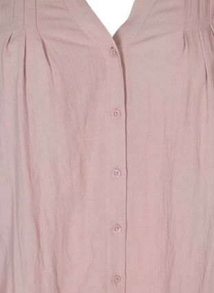 V-neck viscose blouse with buttons, Deauville Mauve , Packshot image number 2