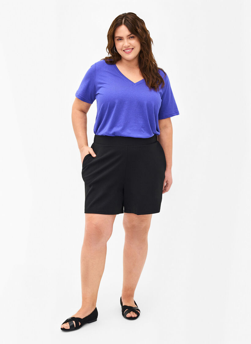 FLASH - T-shirt with v-neck, Royal Blue, Model image number 2