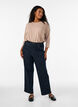 Jersey blouse with 3/4 sleeves, Beige, Model image number 1