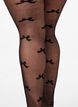 30 denier tights with bow pattern, Black, Model image number 2