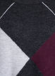 Jumper with large checks and contrast sleeves, Dark Grey, Packshot image number 2