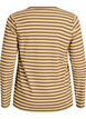 Striped blouse with long sleeves, Brown, Packshot image number 1