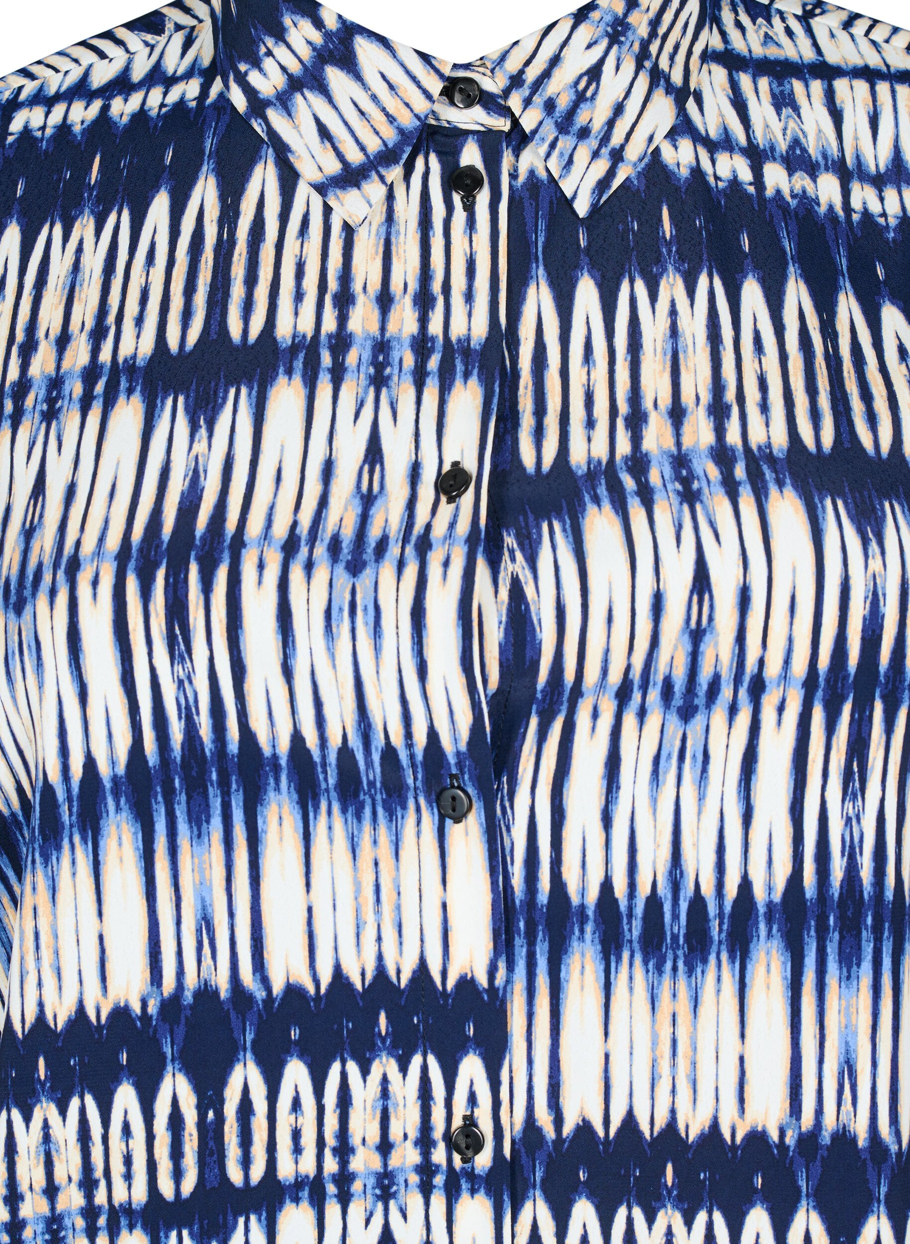 Zizzifashion Patterned shirt, Blue, Packshot image number 2