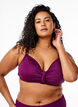 Bikini top with underwire and knot detail, Purple, Model image number 0